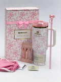 Stanley x LoveShack Fancy Ribbon Rosa Quencher H2.0 FlowState Tumbler | 40oz (Original)