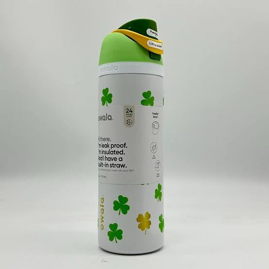 Owala FreeSip 24 oz Insulated Stainless Steel Four-Leaf Clover Water Bottle