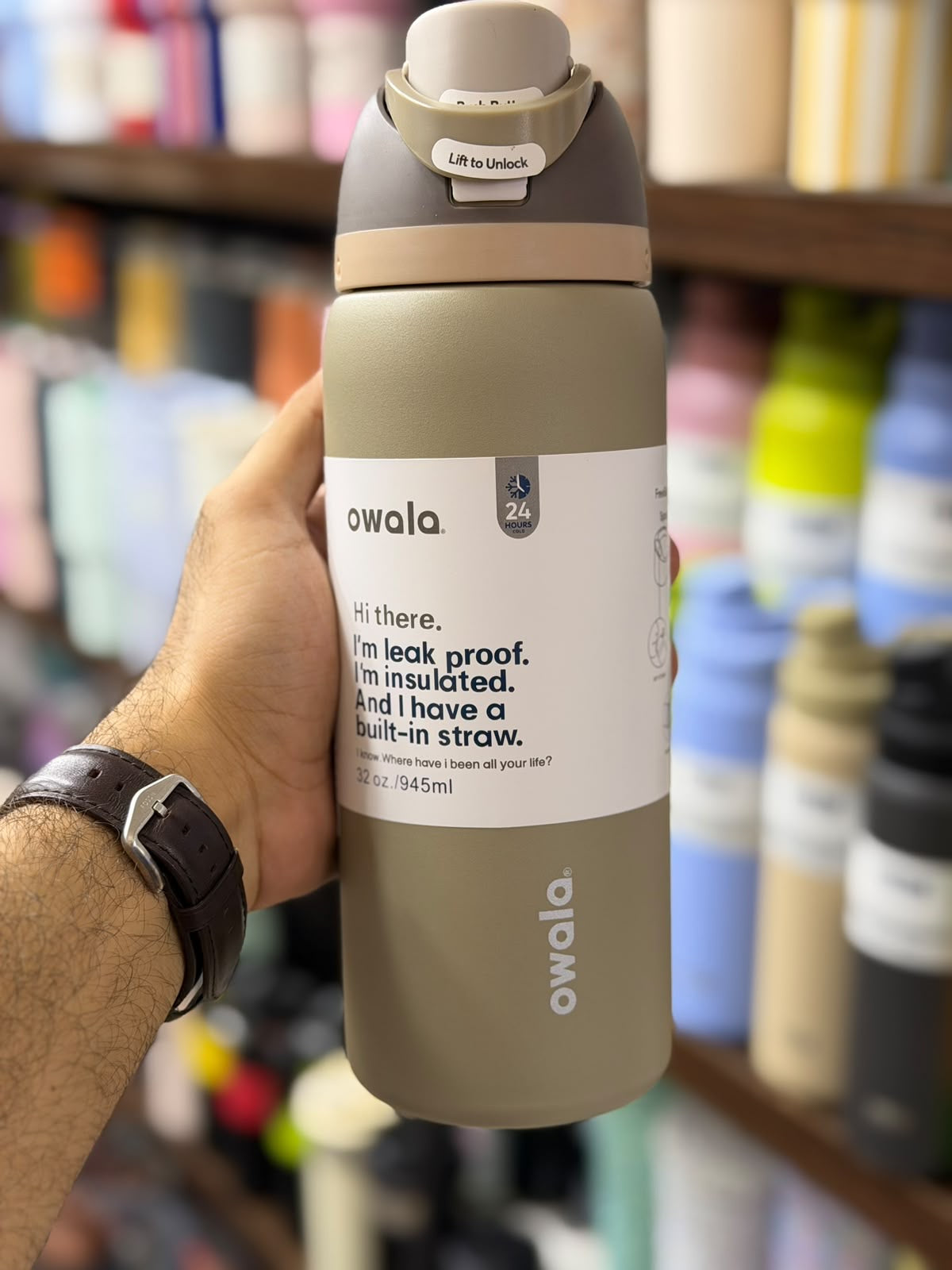 Owala FreeSip 32oz Insulated Stainless Steel Water Bottle – Down to Earth Edition