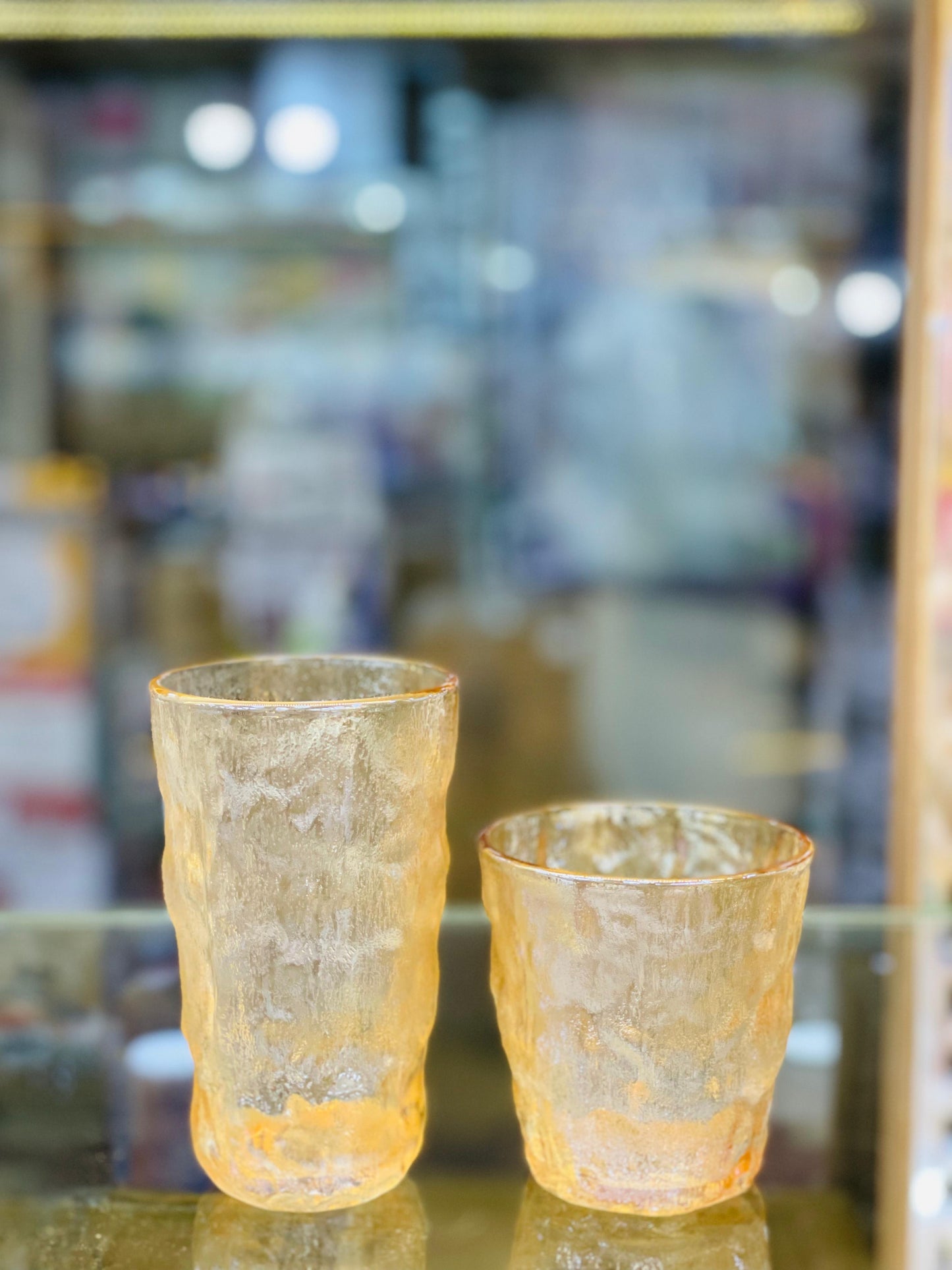 Frozen Ice Drink Glass | - Gold - 6PC