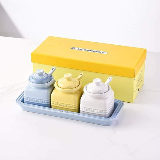 LE CREUSET SET OF 3 SEASONING JARS