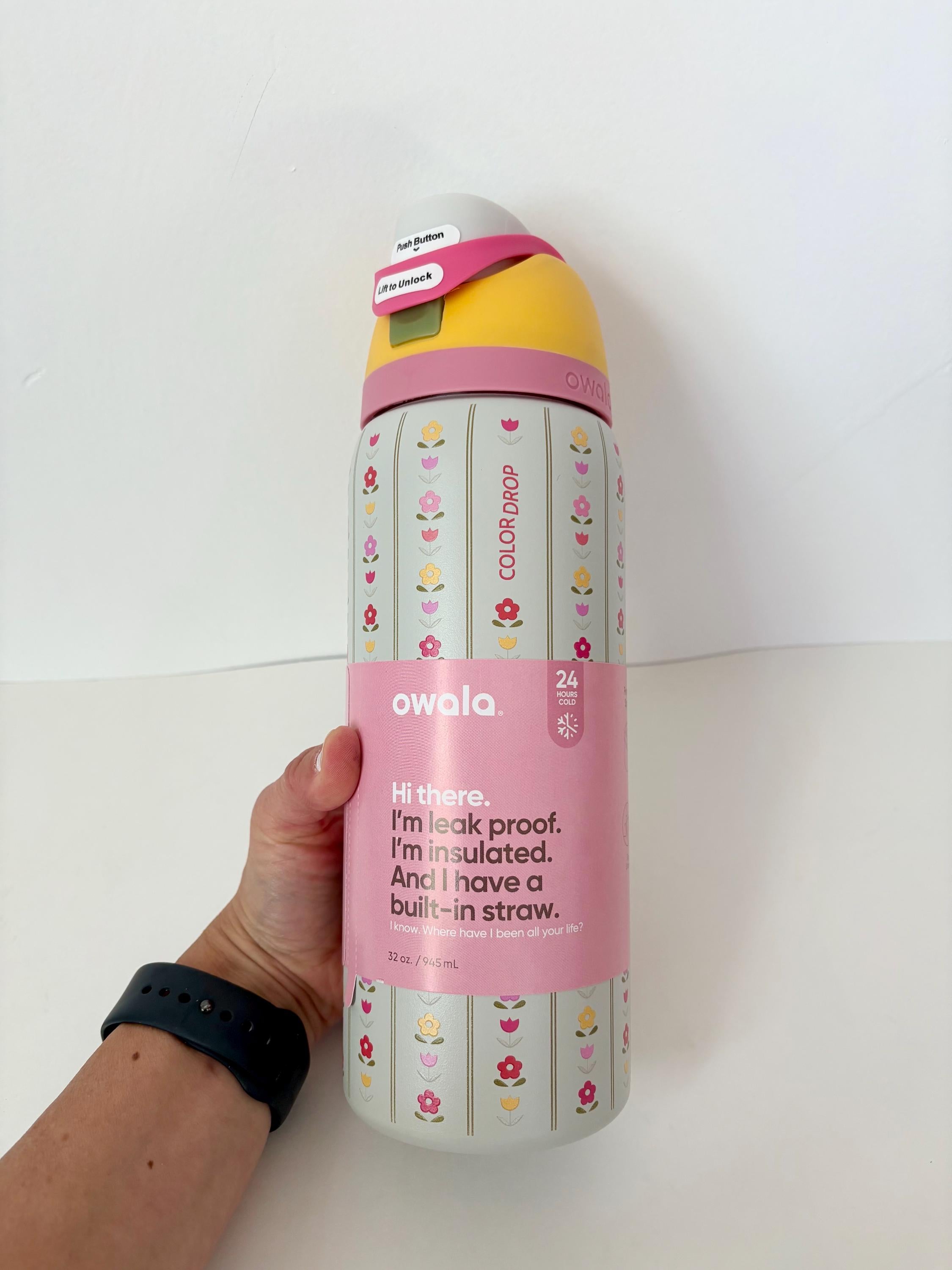 Owala Flower Crown 24oz FreeSip Stainless Steel Water Bottle