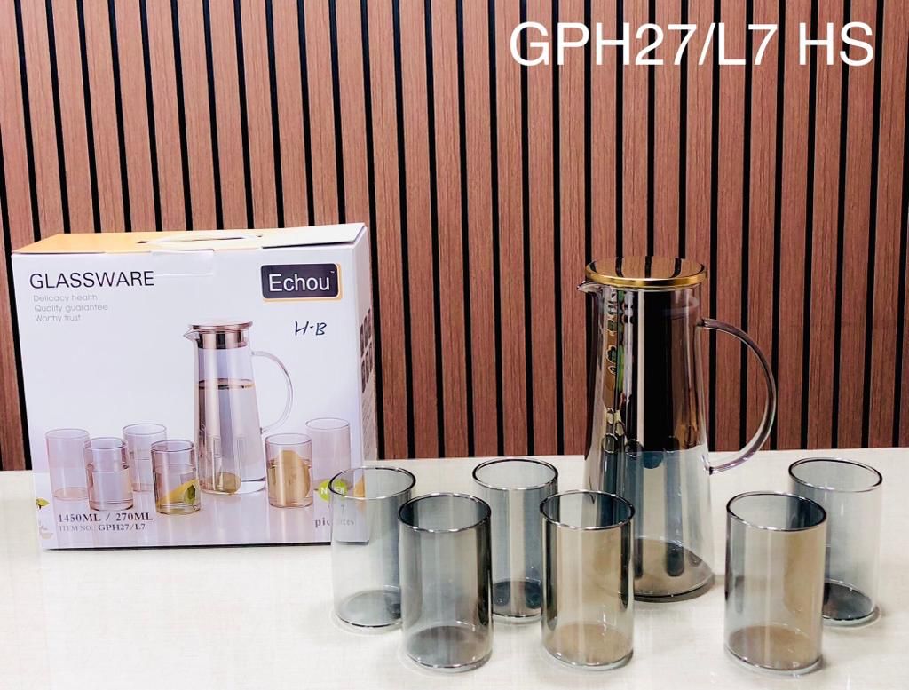 Glassware Echou Delicacy Health Quality Guarantee Worthy Trust 7 Pieces 1450ML/270ML