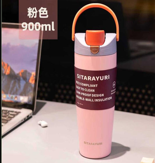 SITARAYURI Double-Wall Insulation Thermos or Tumbler 900Ml - Pink