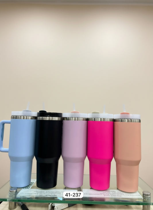 Stainless Steel Tumbler With Straw | 40OZ