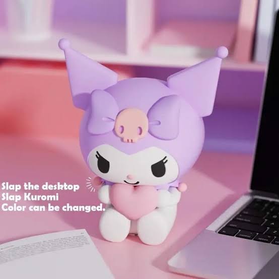 Kuromi Heart Touch Sensor LED Night Light – Color Changing Rechargeable Lamp