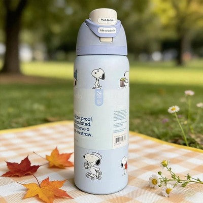 Owala FreeSip Blue Snoopy Stainless Steel Insulated Water Bottle – 32oz
