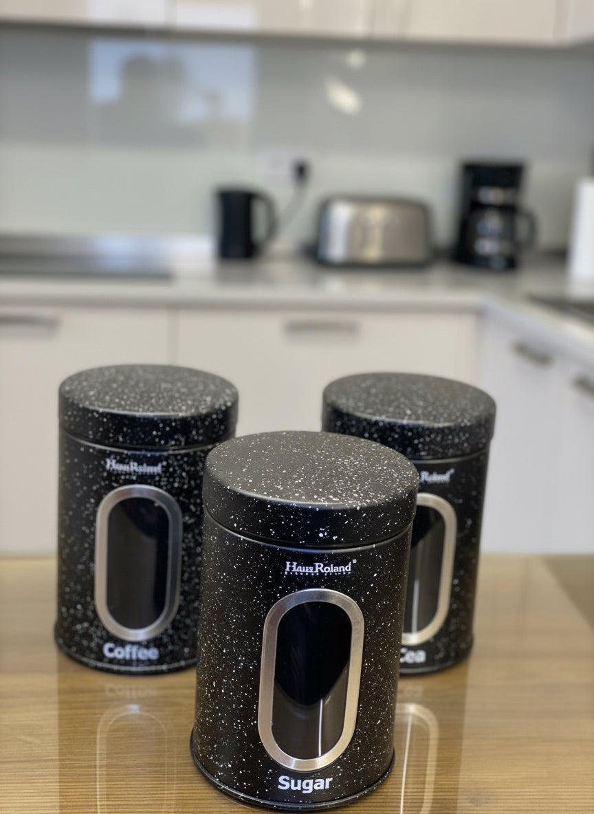 HAUSROLAND 3 PCS STORAGE CANISTER SET - Stainless Steel