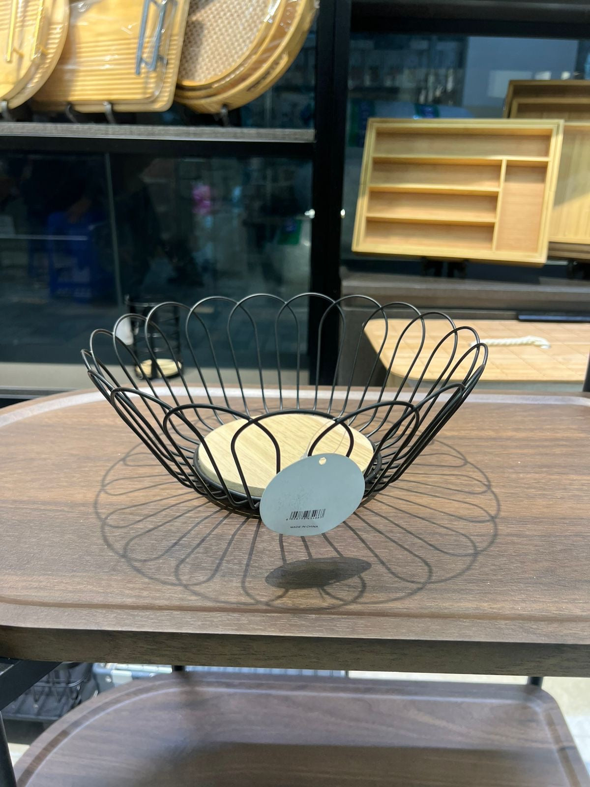 ModLeaf Metallic & Oak Fruit Basket