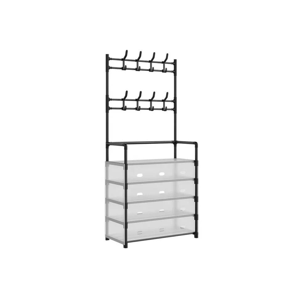 Multi-Functional Shoe Hat & Coat Rack Space-Saving 5 Layer Dustproof Storage Organizer
