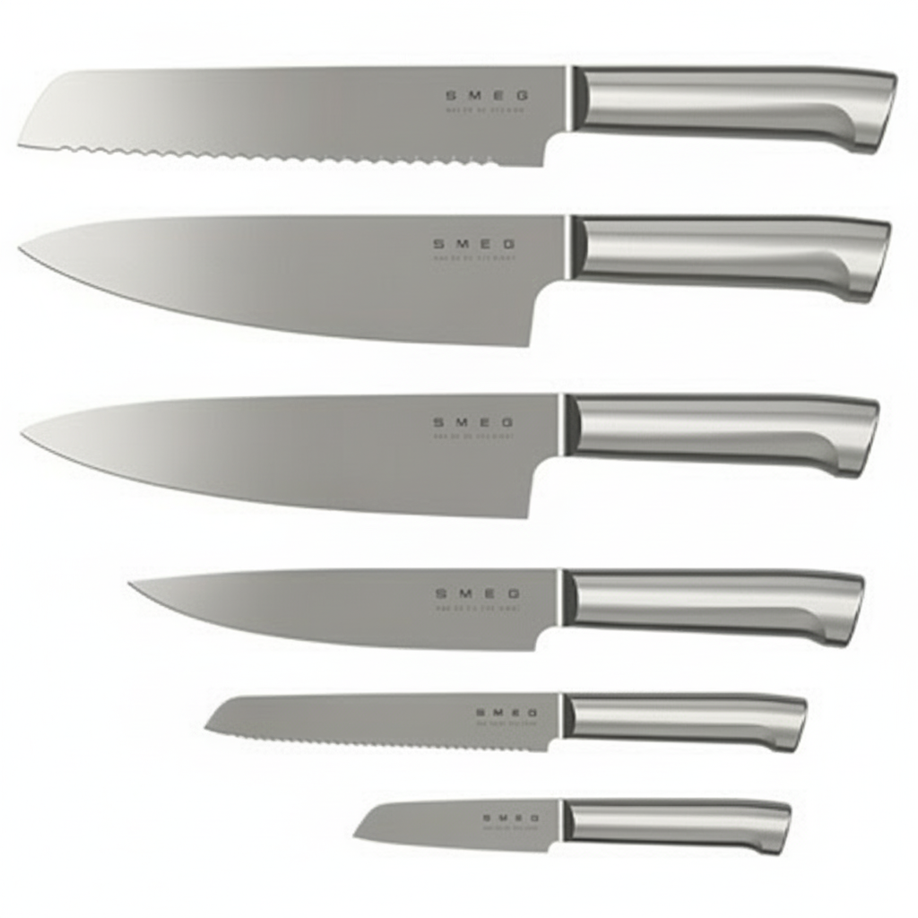 Smeg Block knife Set Stainless Steel 7-Piece