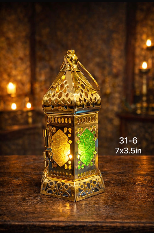 RAMADAN ARABIC THEME DECORATIVE LED CELL METAL LANTERNS
