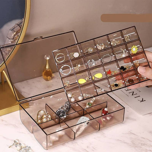 2 LAYER ACRYLIC JEWELRY RING BOX