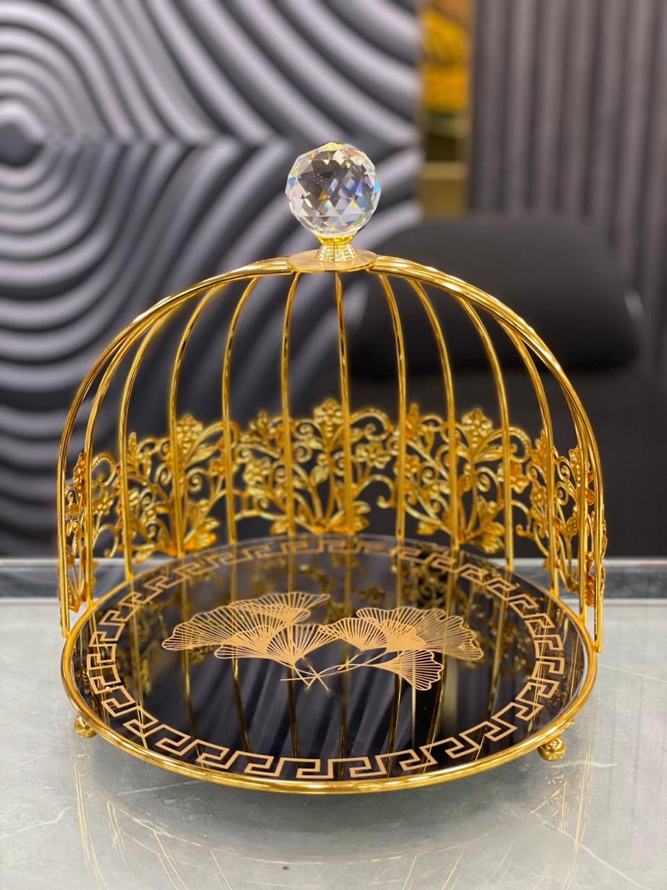Stylish Desert Serving Golden Cage ( High Quality Golden Finish