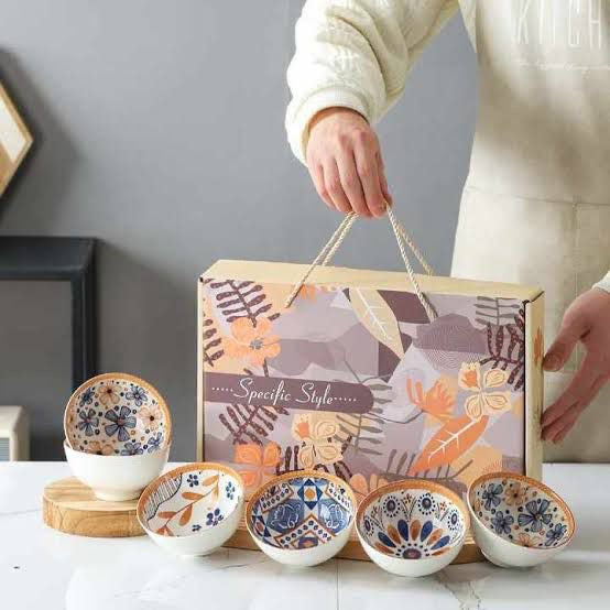 Japanese Style Soup Bowl gift Set of 6