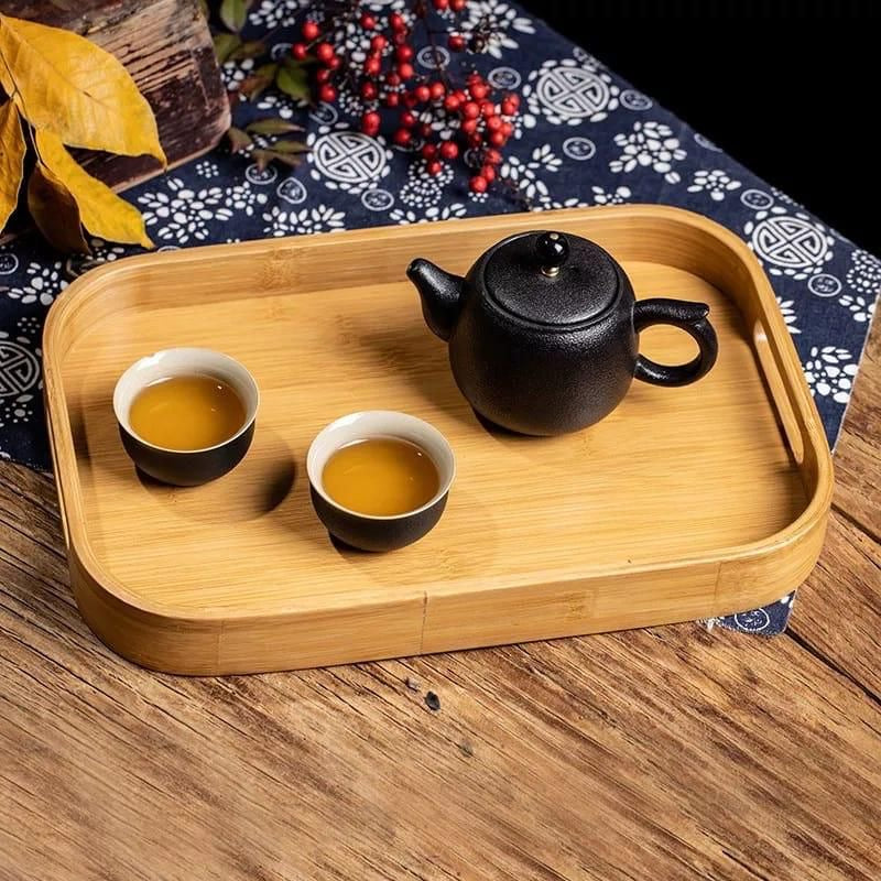 3-Piece Bamboo Serving Tray Set