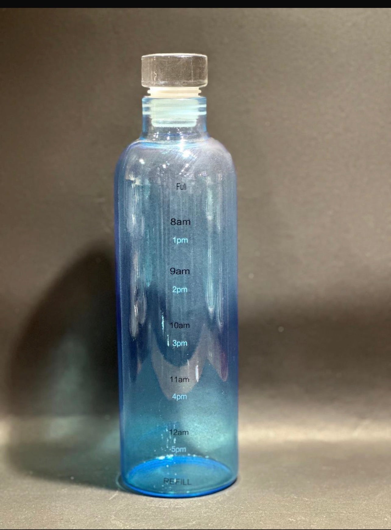 550ml Gradient Borosilicate Glass Water Bottle with Time Markers – Leakproof & Eco-Friendly Reusable Drink Bottle