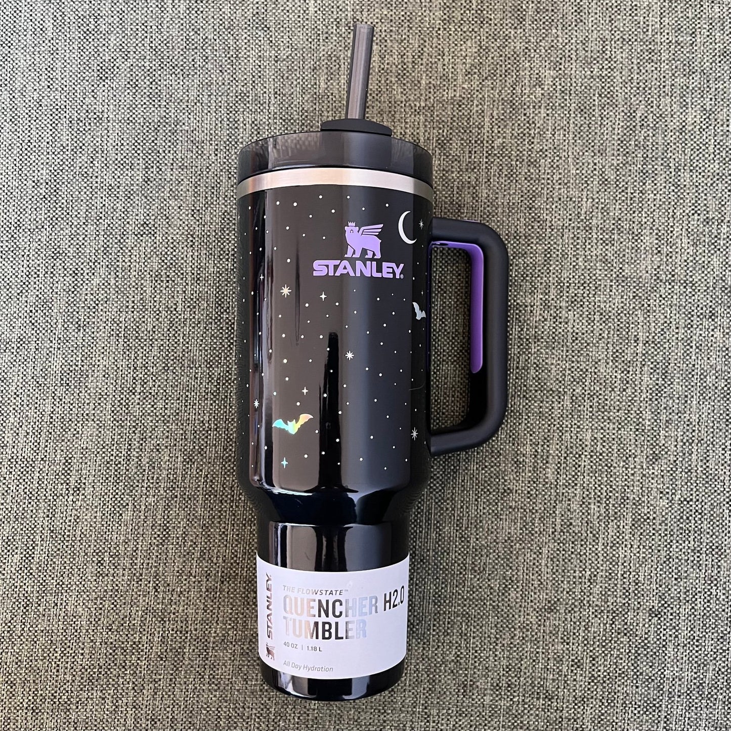 Stanley Halloween H2.0 Flowstate Quencher Tumbler 40OZ |Spellcast Black