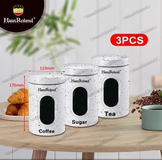 HAUSROLAND 3 PCS STORAGE CANISTER SET - Stainless Steel