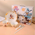 Disney Mickey Mouse & Friends 6-Piece Kids Tableware Set – Cartoon Ceramic Dining Gift Set