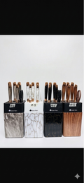 7-PIECE RUST-PROOF KNIFE SET – PREMIUM BLOCK FULL KITCHEN KIT
