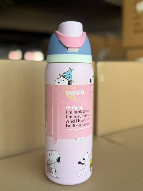 Owala x Pink Snoopy Insulated FreeSip Water Bottle | 32oz