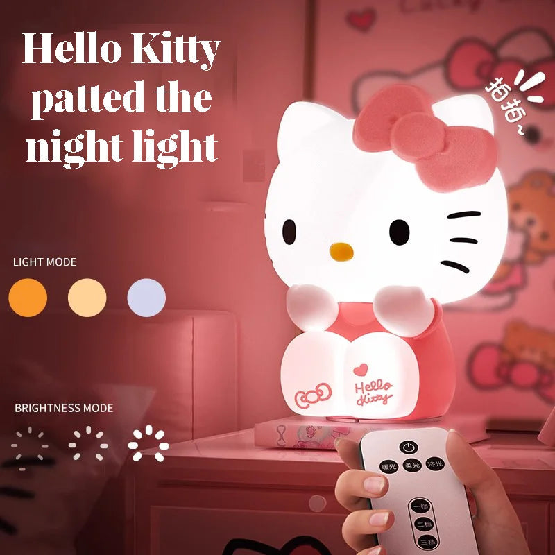 Big Hello Kitty & Kuromi Touch Light Lamp | LED Night Light 🎀💜