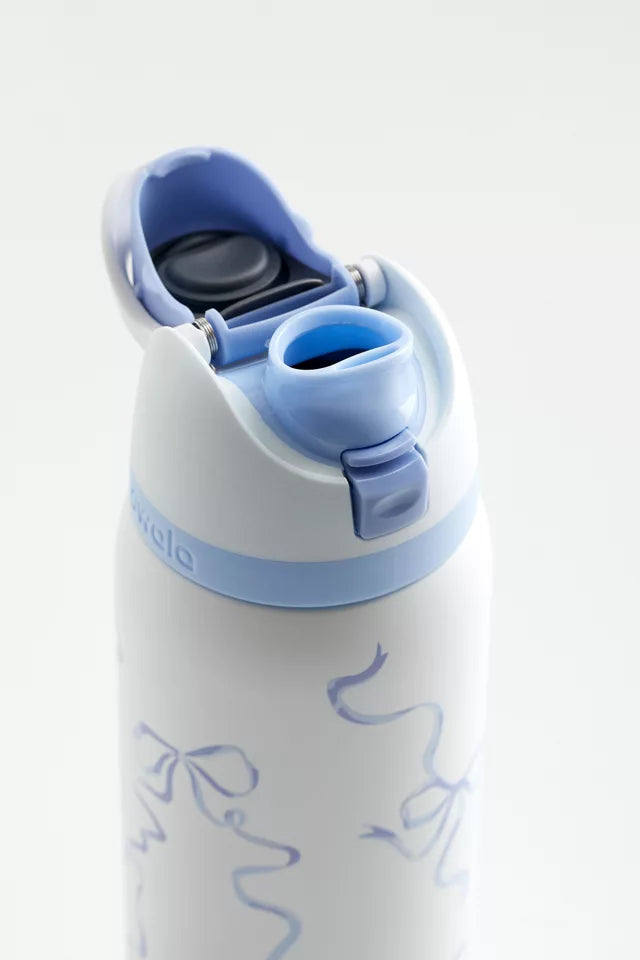 Owala FreeSip 32oz Insulated Stainless Steel Water Bottle – Blue Ribbon Bow Edition