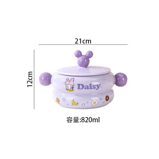 DISNEY MICKEY & FRIENDS PORCELAIN SOUP POT 820 ML - DAISY DUCK