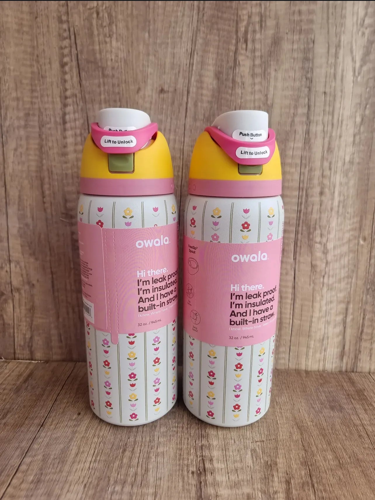 Owala Flower Crown 24oz FreeSip Stainless Steel Water Bottle
