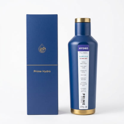 Prime Hydro 17oz/500ml Triple Insulated Stainless Steel Water Bottle with Premium Gift Box