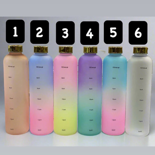 BPA Free Water Bottle With Motivational Time Marking 1000Ml