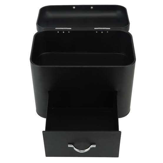 Iron Bread Box, 2 Layer Rustic Bread Storage Box, Bread Holder Shelf, Bread Storage Container Bin For Kitchen Counter, Large Capacity Food Storage Container