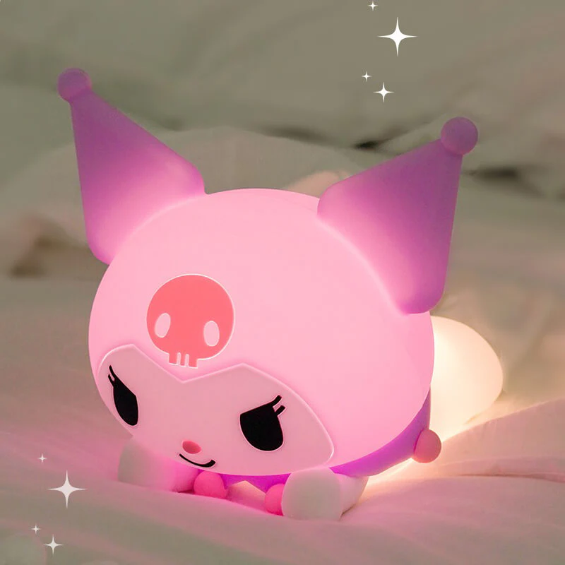 Kuromi Touch Sensor LED Night Light – Color Changing Rechargeable Desk Lamp