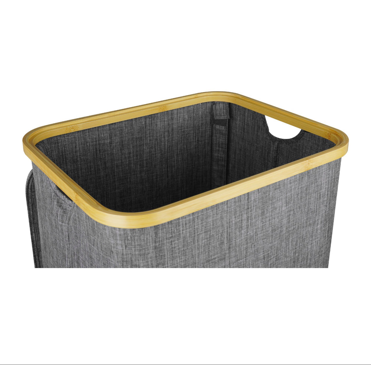 Wooden Laundry Hamper/Basket With Lid, Bathroom Tall Laundry Bin, 27.8in (H) X 17.7in (W), Grey, AY-8