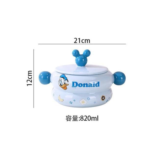 DISNEY MICKEY & FRIENDS PORCELAIN SOUP POT 820 ML - DONALD DUCK