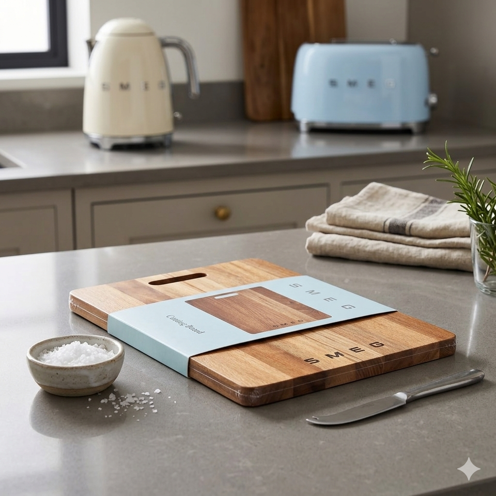 SMEG Biodegradable Wooden Chopping Board - Eco-Friendly
Premium Kitchen
Cutting Board | 33x23cm