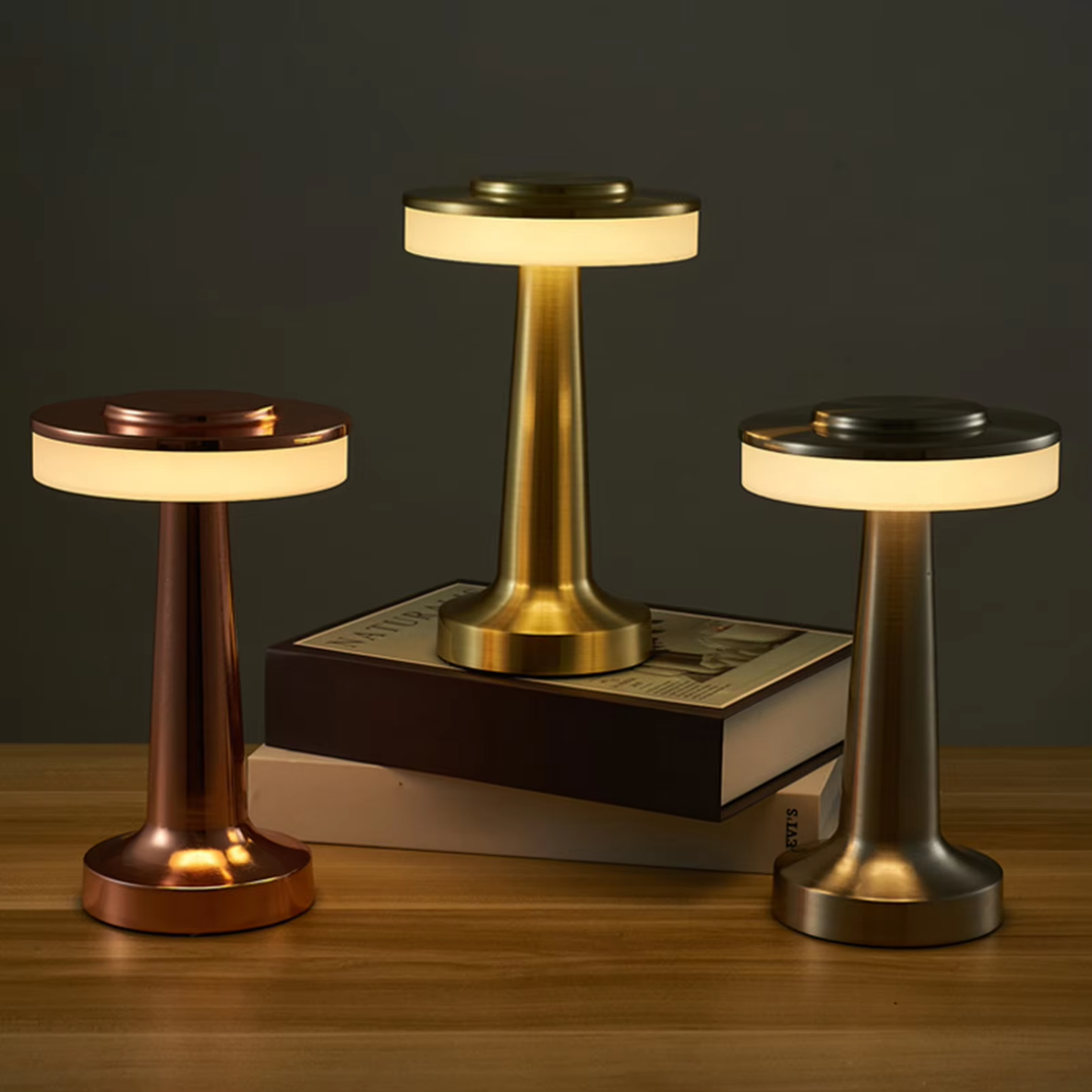 Retro Dumbbell Shaped Night Light 3 Levels Brightness Space