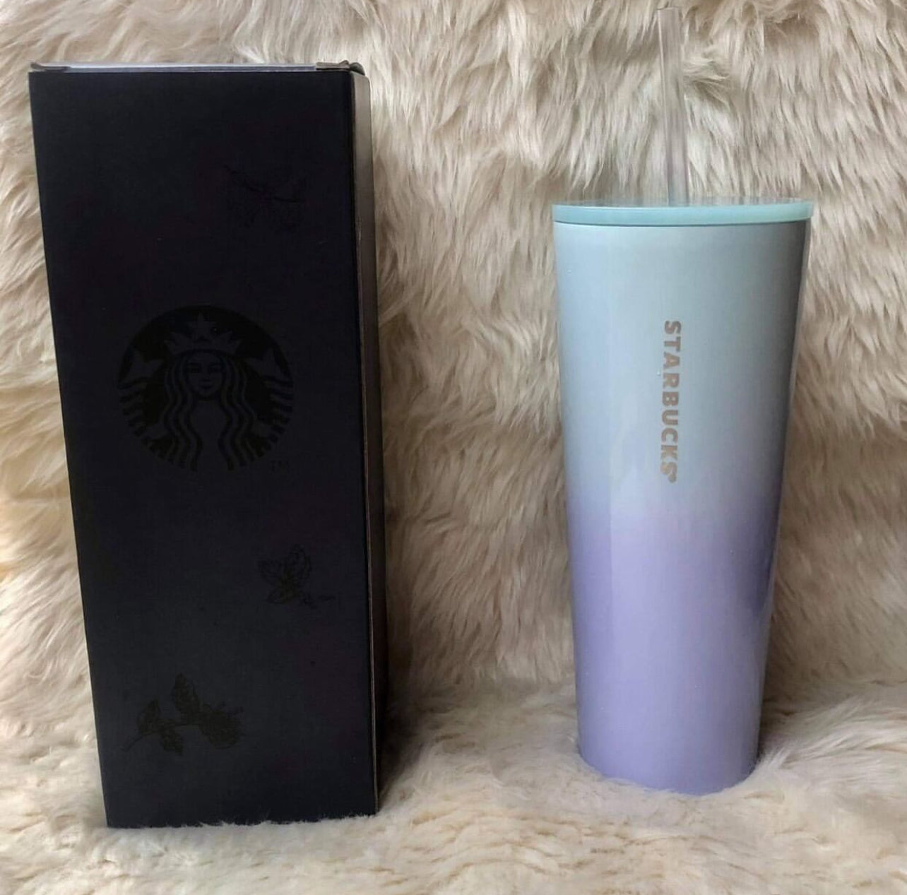 Starbucks Stainless Steel Tumbler With Straw Violet 750Ml