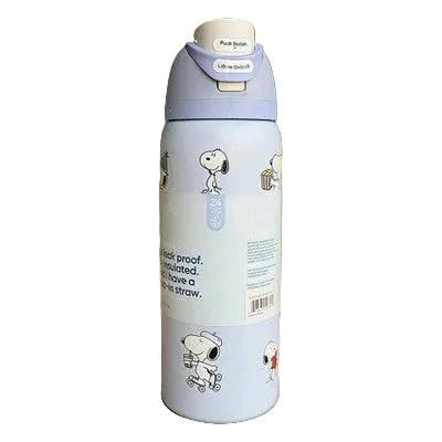 Owala FreeSip Blue Snoopy Stainless Steel Insulated Water Bottle – 32oz