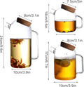 Nordic Borosilicate Glass Teapot with Wood Lid Stove Proof