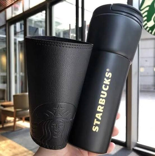 Starbucks Travel Mug With Leather Cover 473ml -