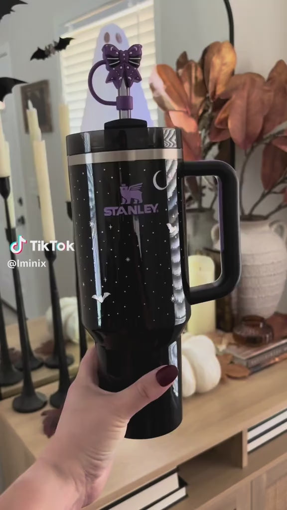 Stanley Halloween H2.0 Flowstate Quencher Tumbler 40OZ |Spellcast Black