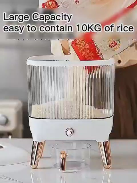 10kg Rice Storage Container Rice Bucket Insect-Proof Organizer For Kitchen
