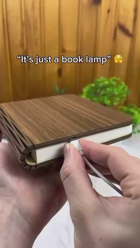 Folding Magnetic Led Wooden Book Lamp